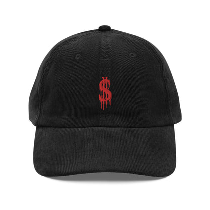 VINTAGE 'BLOOD MONEY' ($) CORDUROY CAP
